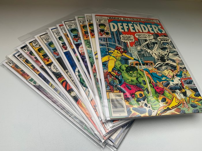 The Defenders #49 + #51 + #54-58 + #63 + #67 + #71 + #72 + #76-79 - 15 Comic - Første udgave - 1977/1979