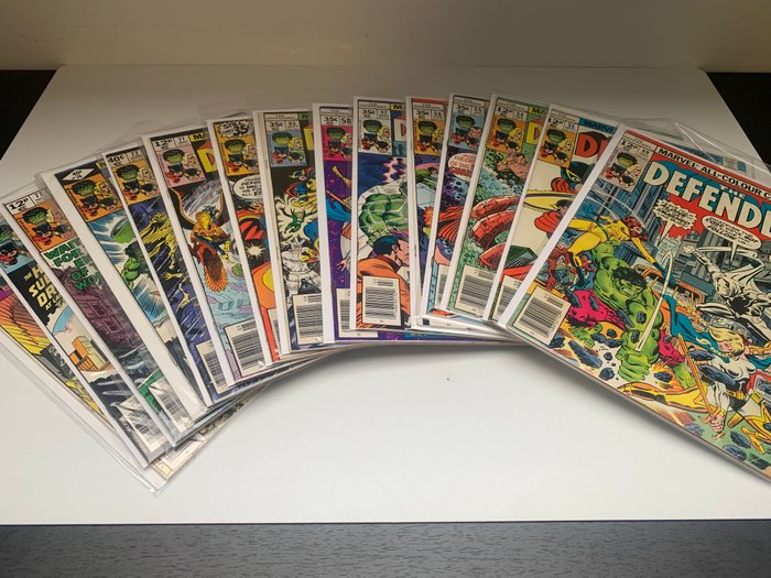 The Defenders #49 + #51 + #54-58 + #63 + #67 + #71 + #72 + #76-79 - 15 Comic - Første udgave - 1977/1979