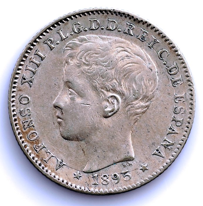 Spanien. Alfonso XIII. 20 centavos 1896 PGV - Puerto Rico - Escasa