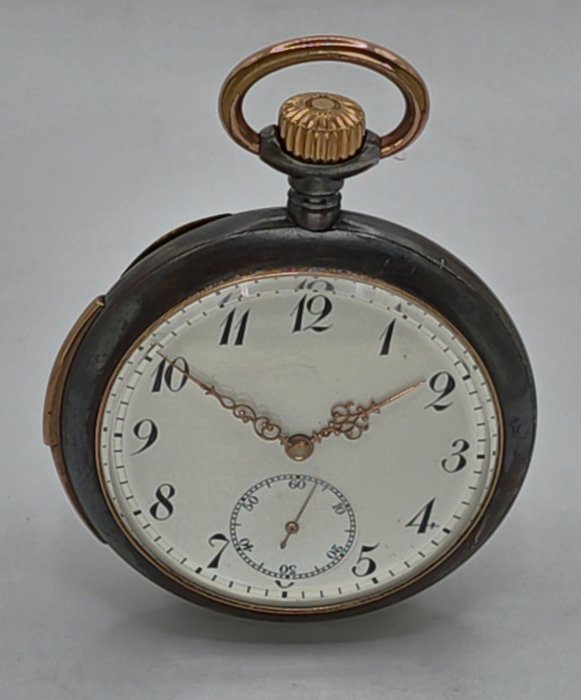 Swiss  Geneve - brünierte Taschenuhr - Minutes Repeater - Werk Bauweise LeCoultre - Schweiz omkring 1880