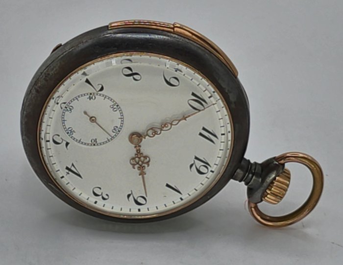 Swiss  Geneve - brünierte Taschenuhr - Minutes Repeater - Werk Bauweise LeCoultre - Schweiz omkring 1880