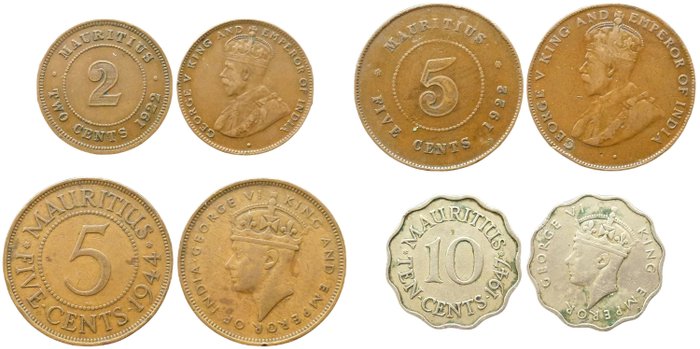 Mauritius. Various Denominations 1883/2007 (28 coins)  (Ingen mindstepris)