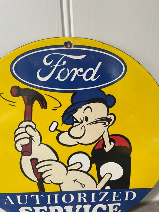 Ford Popeye Emaille bord - Tegn - Emalje