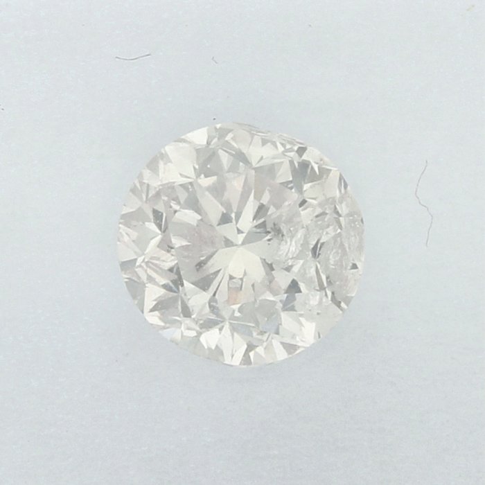 Ingen mindstepris - 1 pcs Diamant  (Natur)  - 1.02 ct - Rund - H - I1 - International Gemological Institute (IGI)