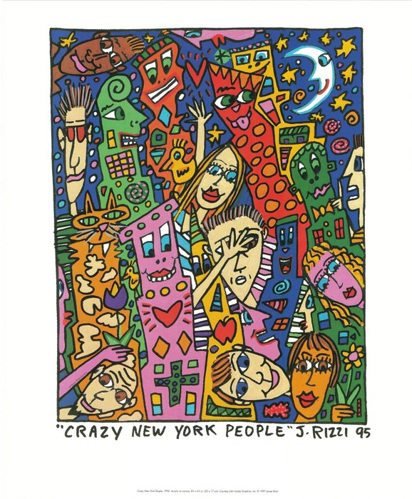 James Rizzi - Crazy New York People - 1990‹erne