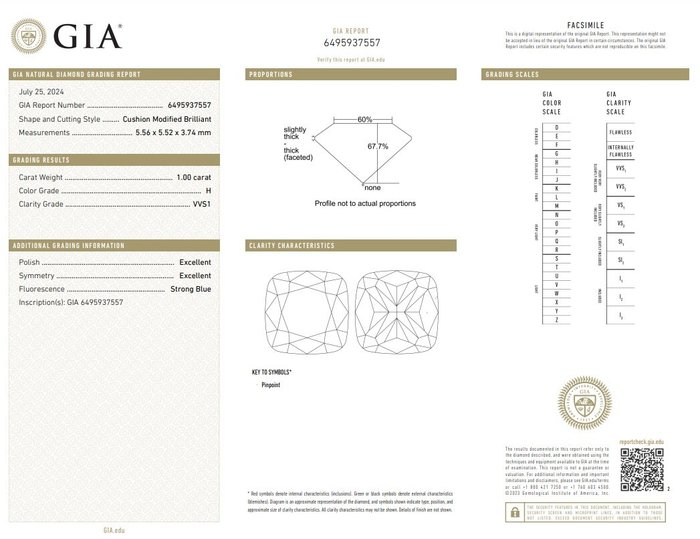 Ring - 14 karat Gulguld -  1.33ct. tw. Diamant (Natur) - Diamant - Ideel skåret diamant