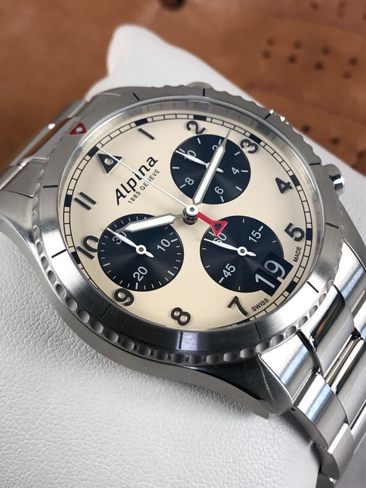 Alpina - Startimer Pilot Chronograph - AL-372WB4S26B - Mænd - 2011-nu