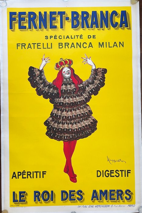 Leonetto Cappiello - poster pubblicitario- Fernet Branca-Cappiello-telato-1909 - 1900‹erne