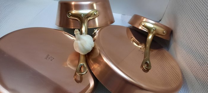 Pande (4) -  unicorn tunge professionelle restaurant pander 5695 g - Kobber, Rustfrit stål indvendigt