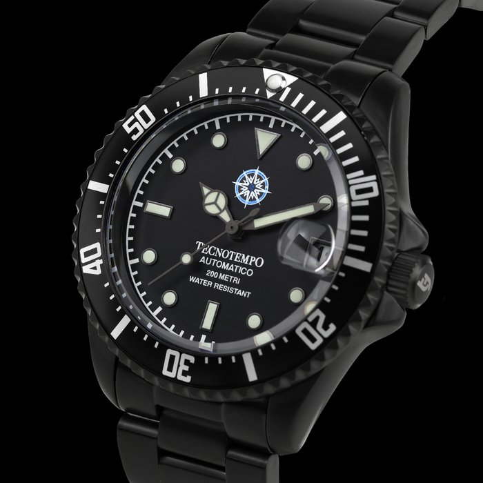 Tecnotempo - Diver 200M - Limited Edition Wind Rose - - TT200RDVNN2 (All Black) - Mænd - 2011-nu