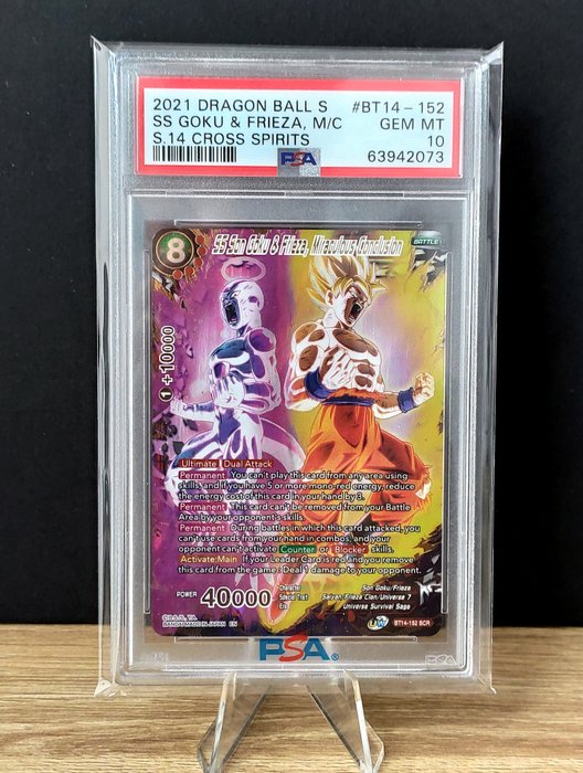 Dragon Ball Super Graded card - BT14 Cross Spirits - SCR SS Son Goku  Frieza Miraculous Conclusion - PSA 10