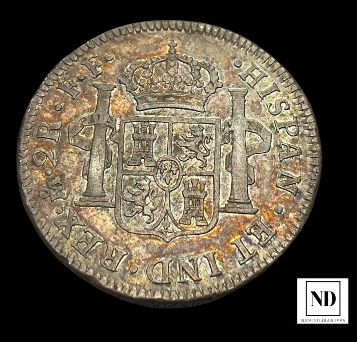 Kongeriget Spanien. Carlos III (1759-1788). 2 Reales 1778 - México