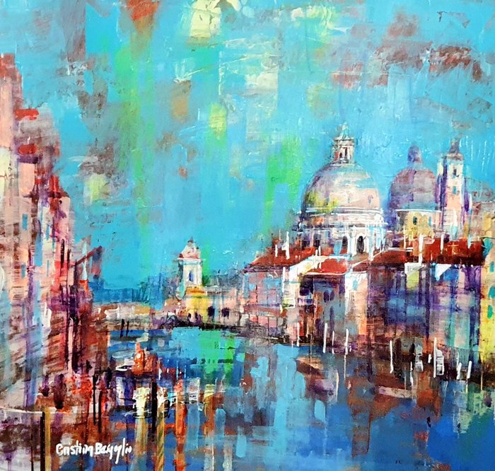 Cristina Bergoglio - Colors of  the Venice sky. WITH FRAME-NO RESERVE