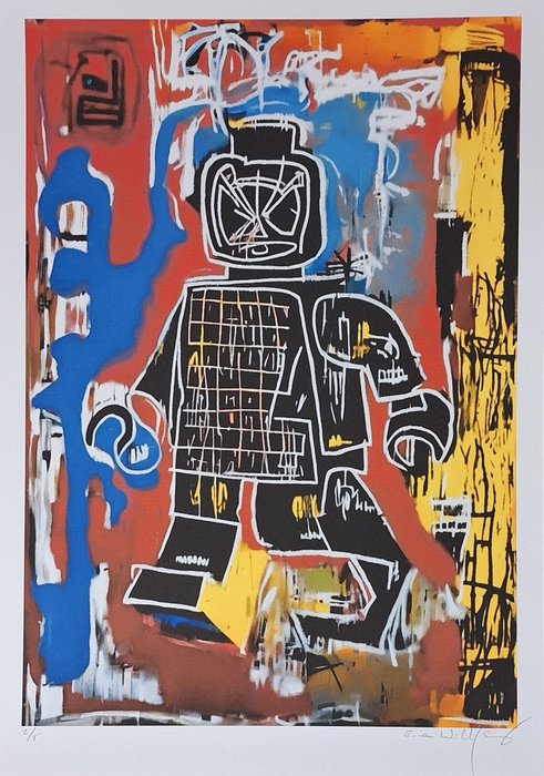 Emma Wildfang - Lego man - Spiderman - "Icons as Still Life" - series Jean-Michel Basquiat - 2020+