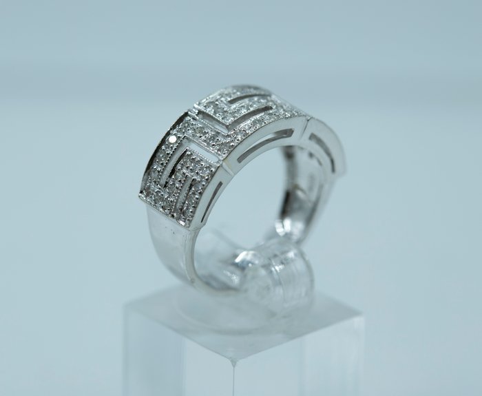 Ring - 18 kraat Hvidguld Diamant (Natur)