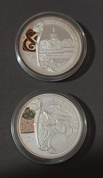 Kina. 10 Yuan 2008 Olimpiadas Bejing 1 Oz (.999)  (Ingen mindstepris)