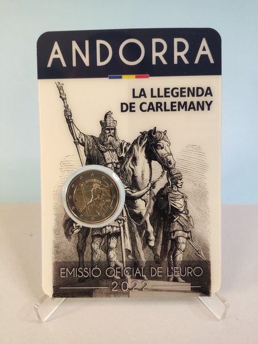 Andorra. 2 Euro 2022 "Carlemany" + "Monetary Agreement" (2 monete)  (Ingen mindstepris)