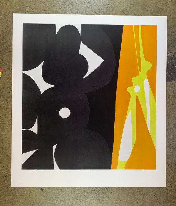 Ernst Wilhelm Nay - Black yellow - Collotype / Lichtdruck 60/70ies - 89 x 80 cm - 1960‹erne