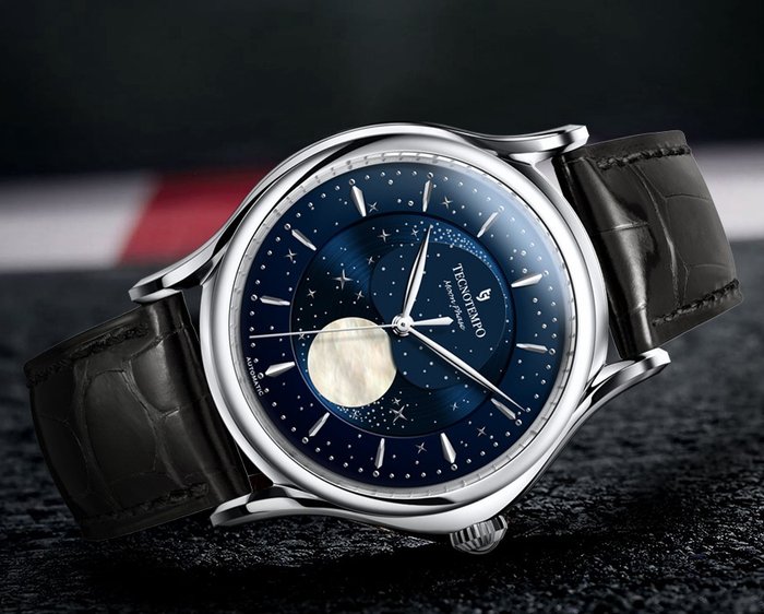 Tecnotempo - "Moon Phase" Special Edition - Ingen mindstepris - TT.50MP.BL (blue dial) - Mænd - 2011-nu