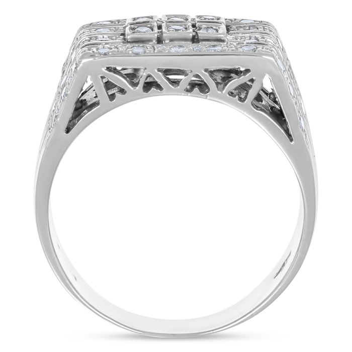 Ring - 18 kraat Hvidguld -  0.13ct. tw. Diamant (Natur)