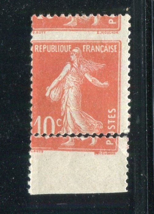 Frankrig 1908 - Superb  Rare n° 138 - Ny hestesyningsvariant **