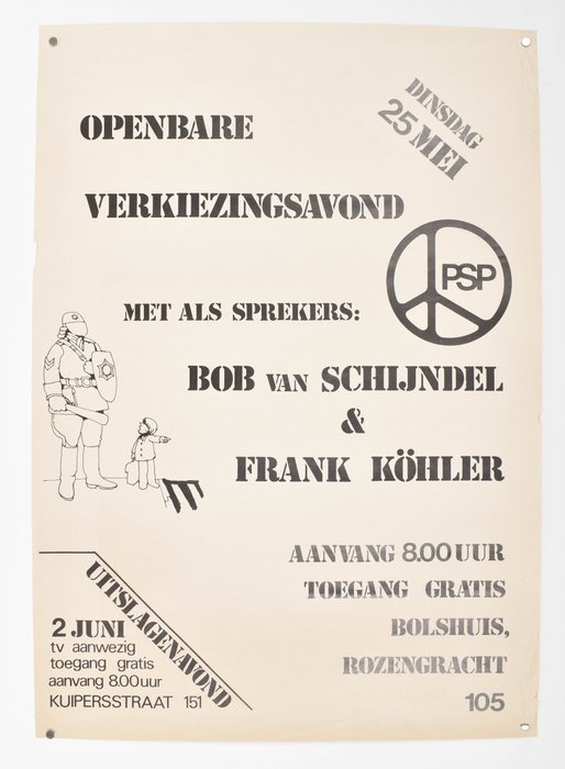 Anonymous - Five Dutch counterculture posters - 1970‹erne