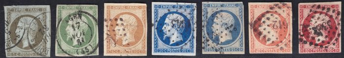 Frankrig 1860/1874 - Napoleon Céres og Bordeaux avanceret kollektion - YT N°11 à 17 25 à 32 36 à 52  55 à 58 et 60