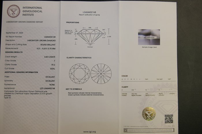 Øreringe - 18 kraat Gulguld -  6.03ct. tw. Diamant (Laboratoriedyrket)