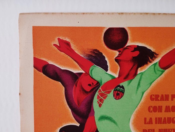 Tormo - Original Poster Football. Year 1923 Mestalla Inauguracion nuevo campo - Valencia F.C. - Levante F.C. - 1920‹erne