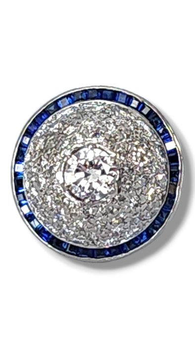 Ring Platin, Smuk Art Deco Platinum  3,0 diamantring Frankrig omkring 1930 -  3.00ct. tw. Diamant (Natur)  - Diamant