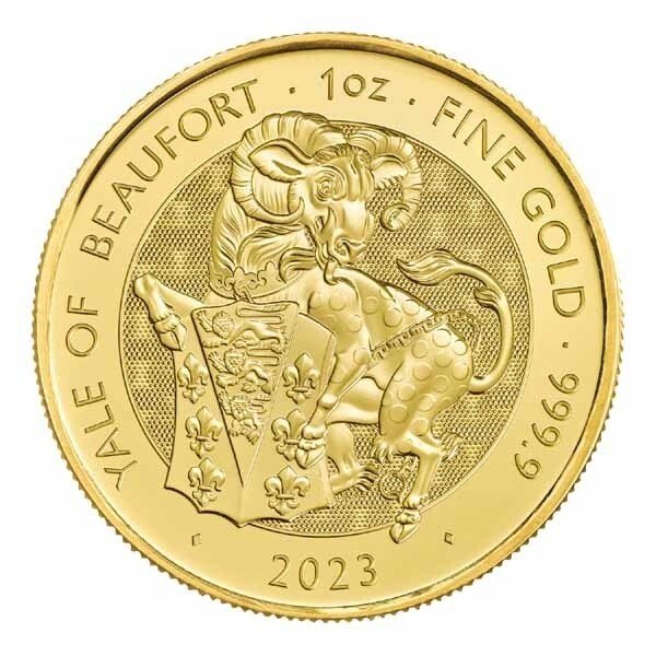 Storbritannien. 2023 1 oz £100 GBP Gold Tudor Beasts Yale of Beaufort Coin BU