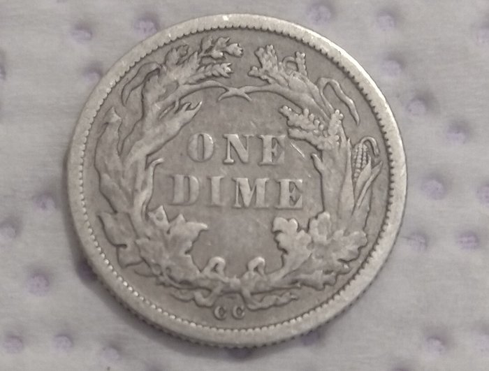 Förenta staterna. Liberty Seated Dime 1878-CC (Carson City, NV)  (Ingen mindstepris)