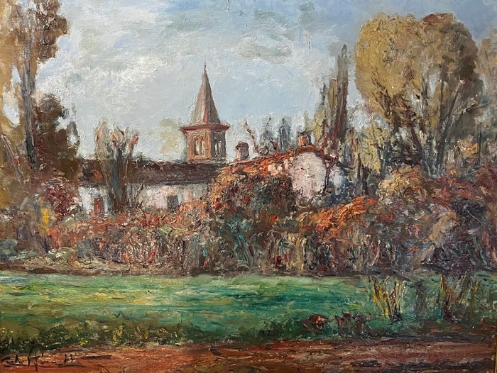 Carlo Aimetti (1901-1980) - Autunno a Monluè, Milano