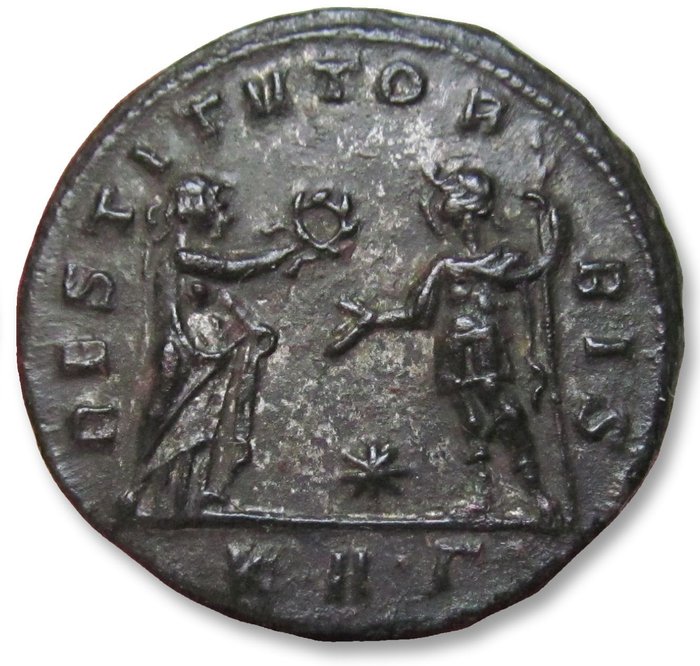 Romarriket Aurelian (AD 270-275) Antoninianus Serdica 274-275 AD - RESTITVT ORBIS mintmark KA·Γ· - sharply struck