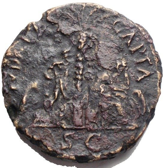 Romarriket. Vespasian (AD 69-79). Sestertius - IVDAEA CAPTA