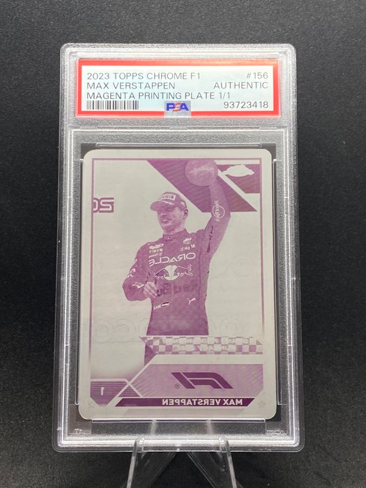 2023 - Topps - Chrome F1 Edition - Max Verstappen - #156 Magenta Printing Plate 1/1 - 1 Graded card - PSA Authentic