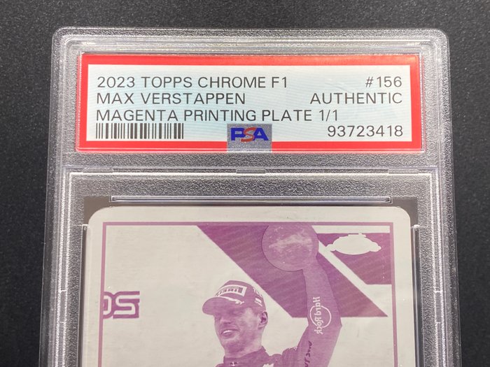 2023 - Topps - Chrome F1 Edition - Max Verstappen - #156 Magenta Printing Plate 1/1 - 1 Graded card - PSA Authentic