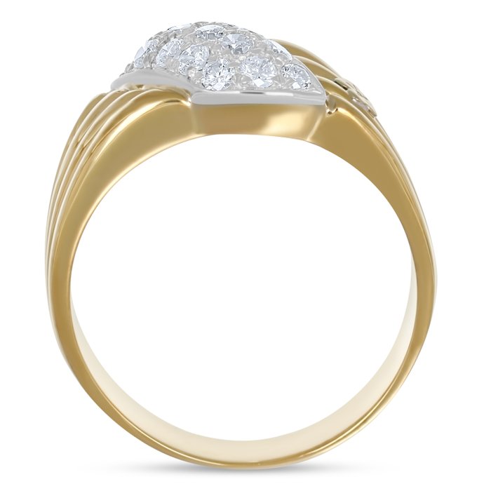 Ring - 18 kraat Gulguld, Hvidguld -  0.53ct. tw. Diamant (Natur)