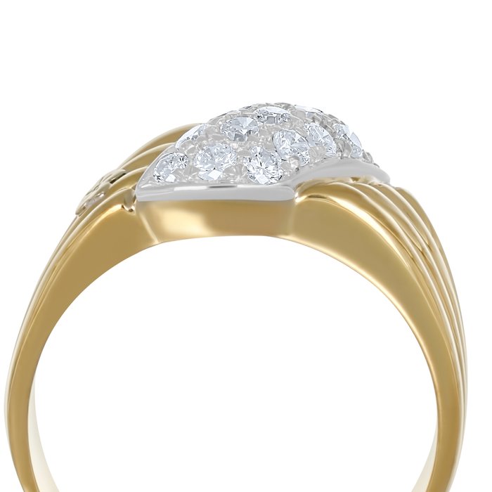 Ring - 18 kraat Gulguld, Hvidguld -  0.53ct. tw. Diamant (Natur)