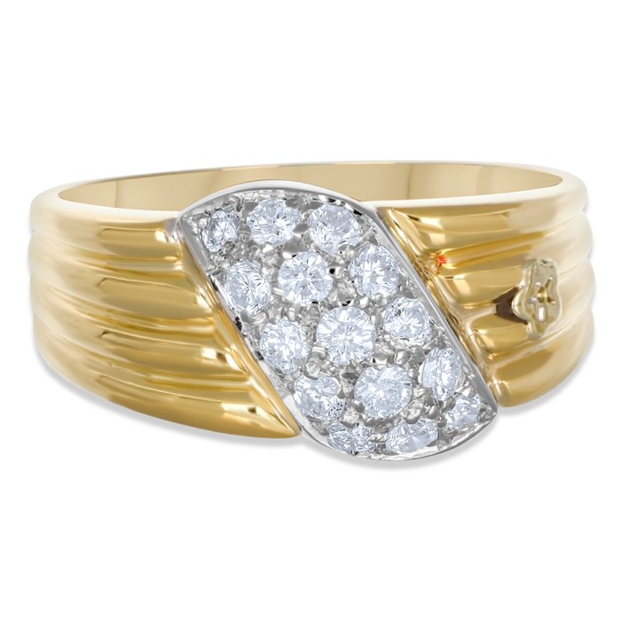 Ring - 18 kraat Gulguld, Hvidguld -  0.53ct. tw. Diamant (Natur)