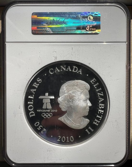 Canada 250 Dollars 2010 Elizabeth II - Vancouver Olympics Eagle 1Kg (999) - PF 69 Ultra Cameo