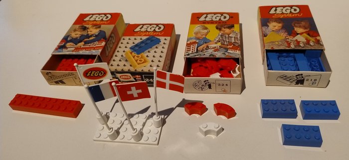 Lego vintage - 216 218 224 en 242 - 1950-1960 - Danmark