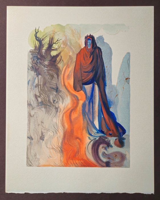 Salvador Dali (1904-1989) - Divina comedia de Dante - LA CASCATA DEL FLEGETONTE - Infierno Canto XVI