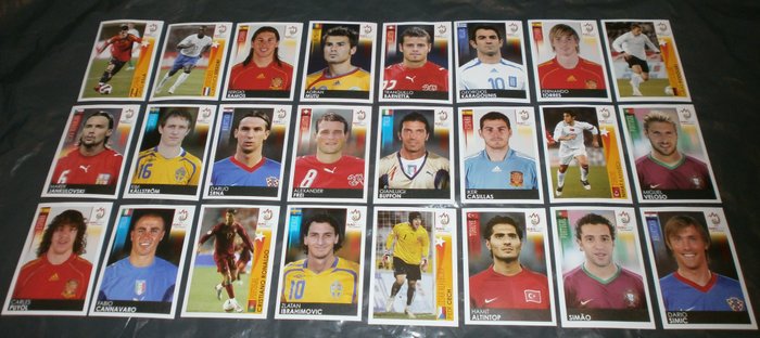 Panini - Nestlé - EC Euro 2008 - 24 unnumbered stickers - Complete Set