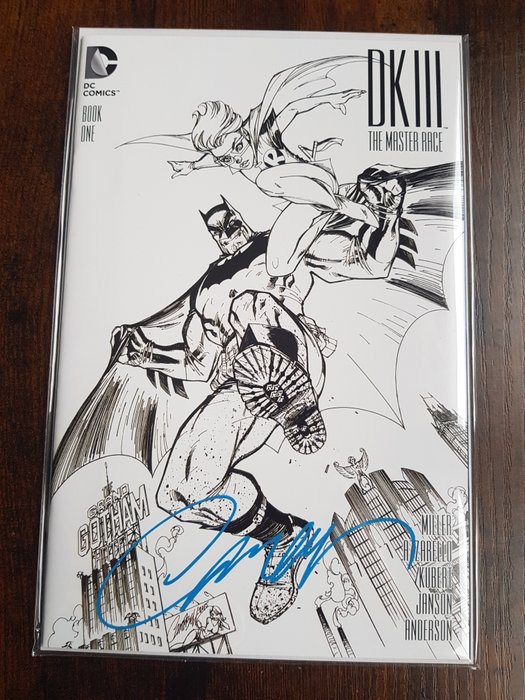 The Dark Knight III: The Master Race #1 - JSC EXCLUSIVE "Black and White" - Signed by J. Scott Campbell + COA - 1 Signed comic/2015