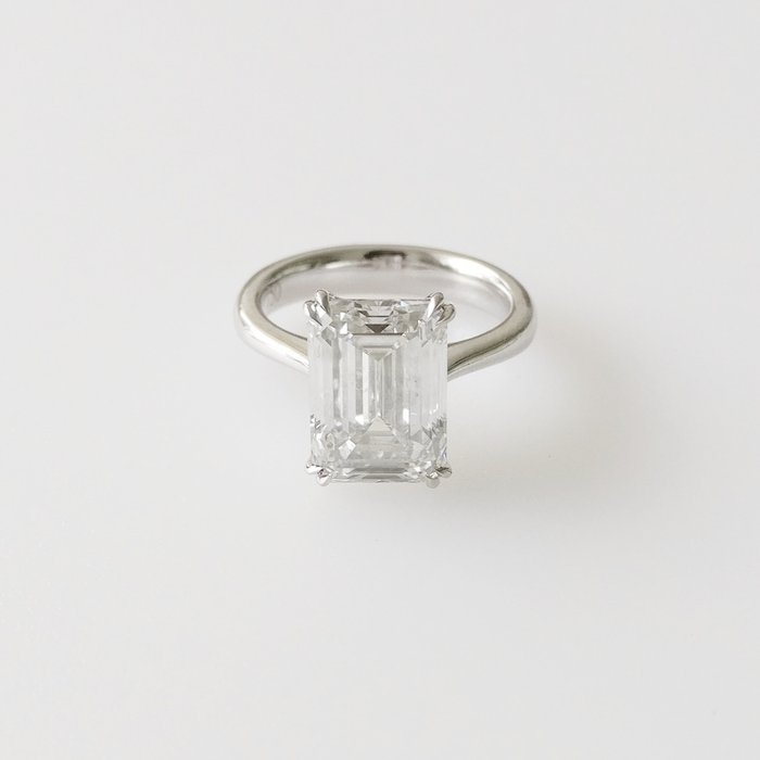 Forlovelsesring - 18 kraat Hvidguld -  5.01ct. tw. Diamant (Laboratoriedyrket)