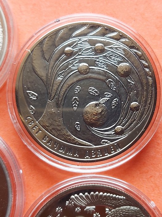 Hviderusland. 1 Rouble 2009/2018 (4 moedas) Proof  (Ingen mindstepris)