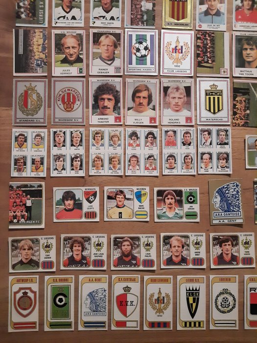 Panini - Football 77/80/81/83 Belgium -  Including 22 emblems - 89 Loose stickers