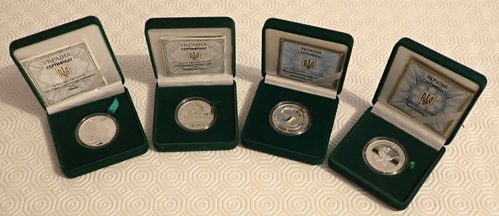 Ukraine 5 Hryven 2013/2018 (4 coins) Proof  (Ingen mindstepris)