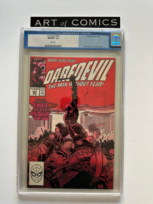 Daredevil #252 - Black Widow Appearance - CGC Graded 9.8 - Extremely High Grade!! - White Pages!! - 1 Graded comic - Første udgave - 1988